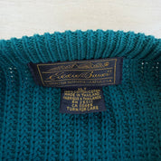 J- Vintage Eddy Bauer Navy/Dark Green Knit Sweater - XLT
