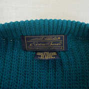 J- Vintage Eddy Bauer Navy/Dark Green Knit Sweater - XLT