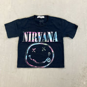 F- HOM Nirvana Smiley Face Reworked Custom Baby Tee