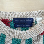 J- Vintage Northern Isles Patterned Knit Sweater - M