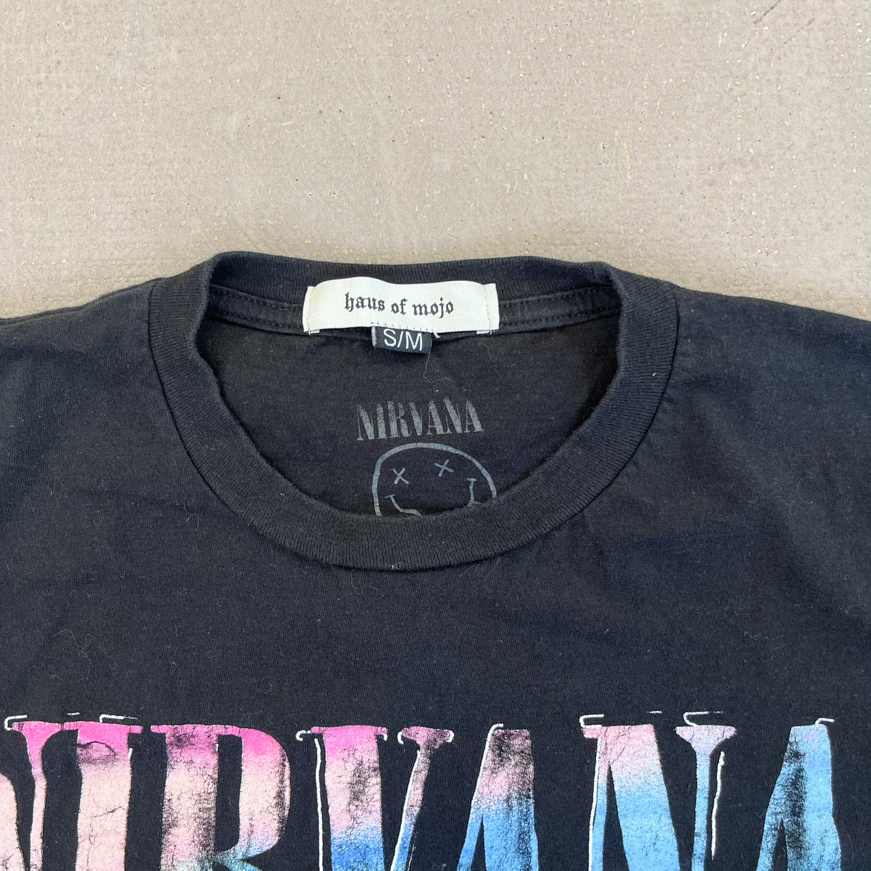 F- HOM Nirvana Smiley Face Reworked Custom Baby Tee