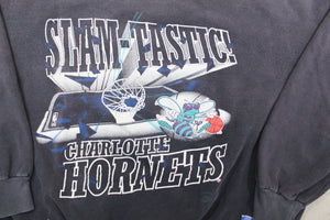 D- Vintage Charlotte Hornets Slamtastic NBA Nutmeg Crewneck