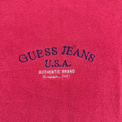 J- Vintage Guess Jeans USA Embroidered Text Knit Sweater - XL