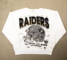 Load image into Gallery viewer, D- Vintage 1995 Los Angeles Raiders Helmet Logo &amp; Signatures Crewneck
