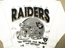 Load image into Gallery viewer, D- Vintage 1995 Los Angeles Raiders Helmet Logo &amp; Signatures Crewneck
