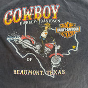 J- Vintage '05 Harley Davidson Cowboys Beaumont Texas Graphic Tee - 2XL