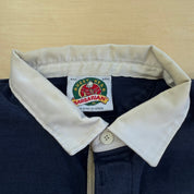 J- Vintage Barbarian Rugbywear Canadian Pacific Embroidered Patch Long Sleeve Rugby Shirt - 3XL