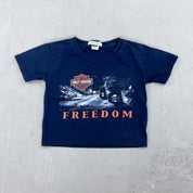 F- HOM Harley Davidson Boston Reworked Custom Baby Tee
