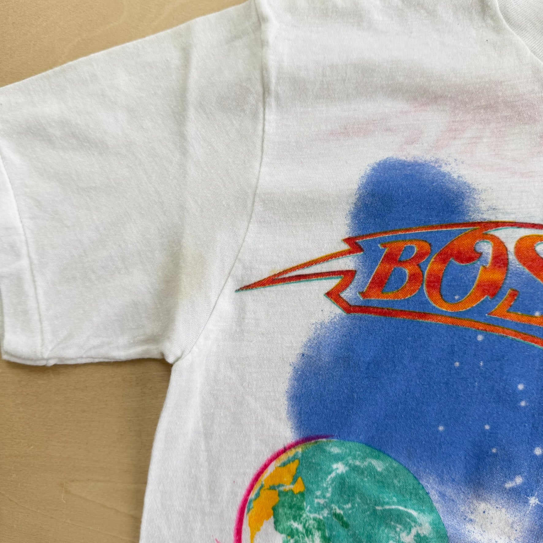 J- Vintage '87 Boston 1987 US Tour Made In USA Single Stitch Tee - M