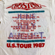J- Vintage '87 Boston 1987 US Tour Made In USA Single Stitch Tee - M