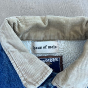 F- HOM Stranger Things Eddie Sherpa Mustang Storm Rider Reworked Custom Denim Vest
