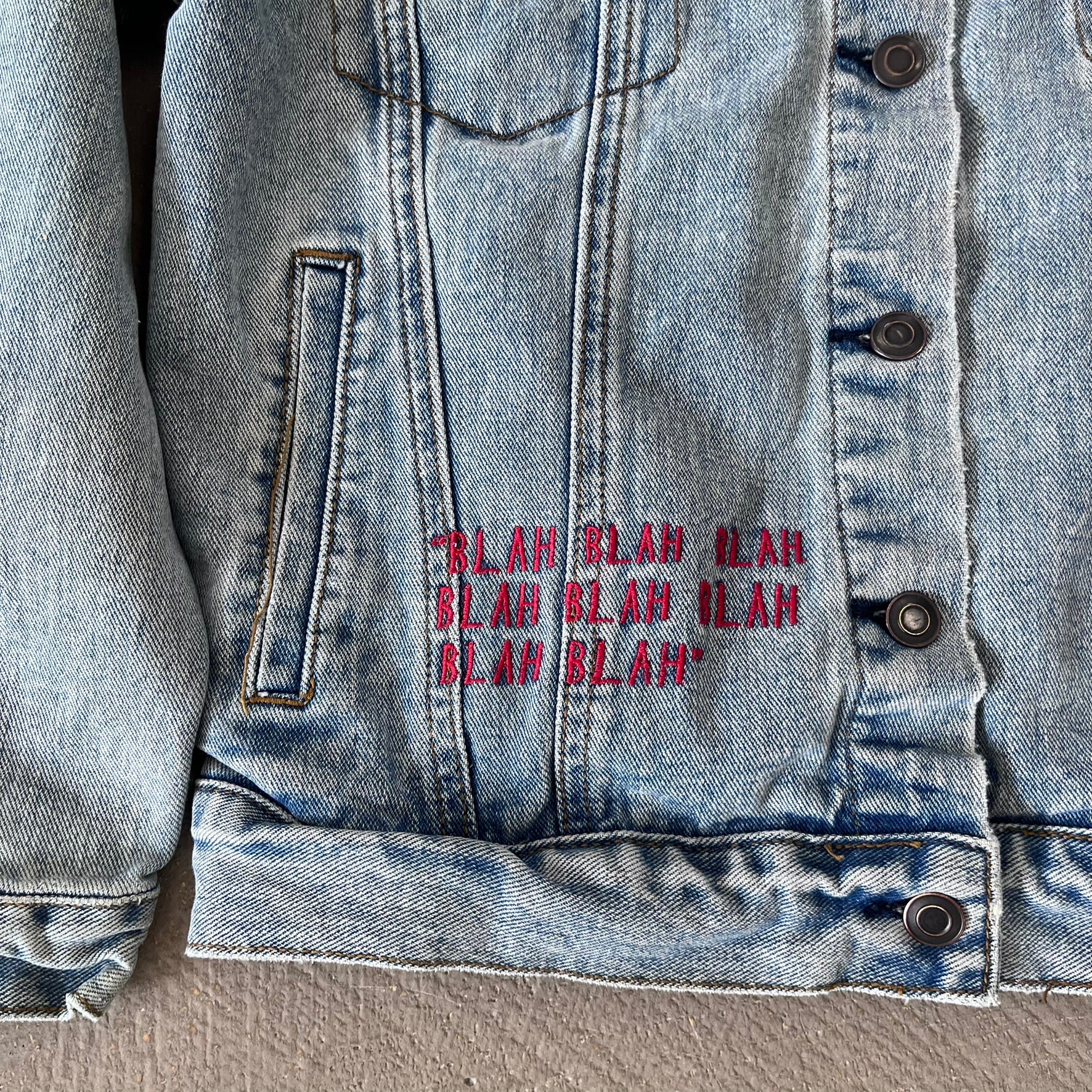 F- HOM Nirvana Picture & Text Reworked Custom Denim Jackets