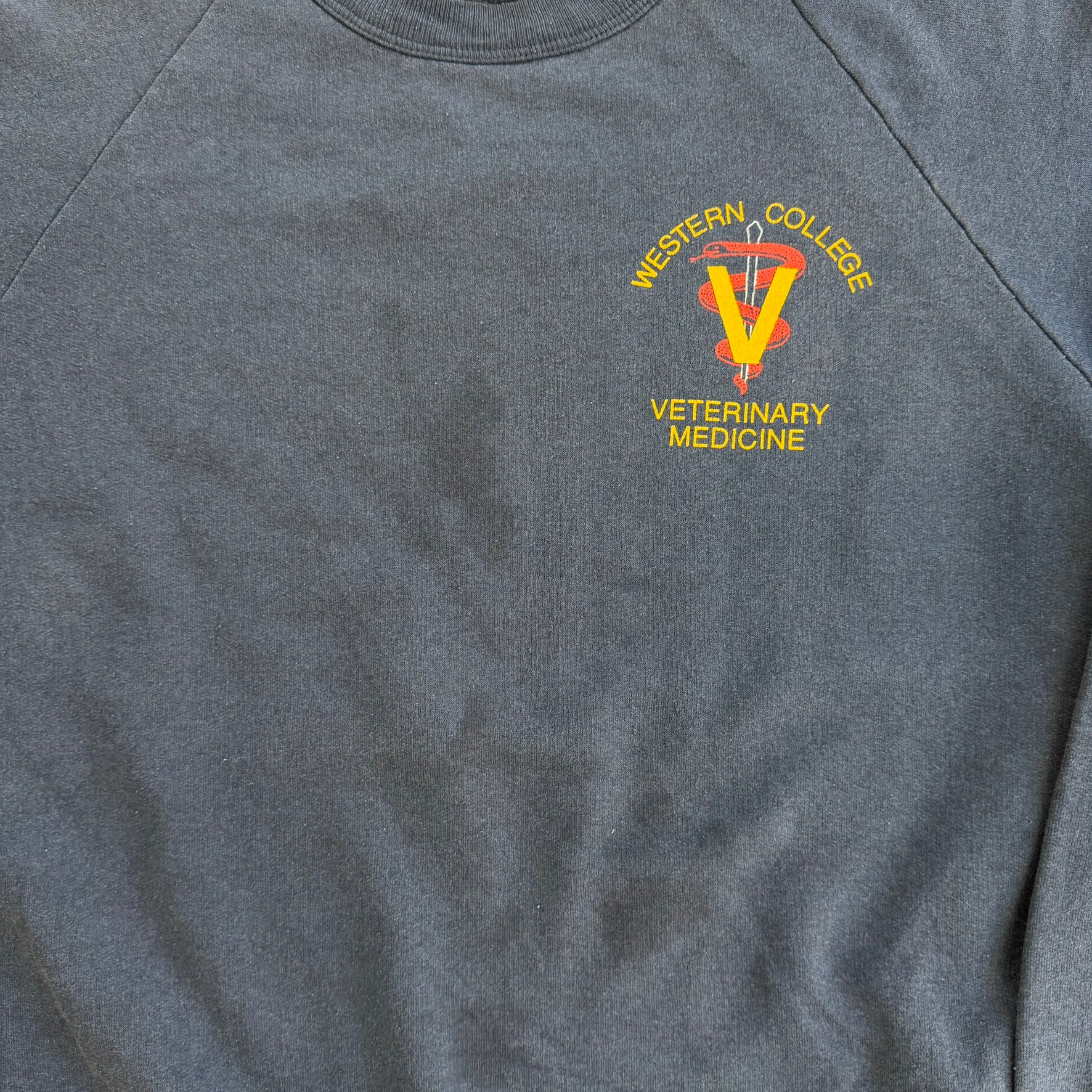 J- Vintage 90s Western College Veterinary Medicine Graphic Crewneck - L