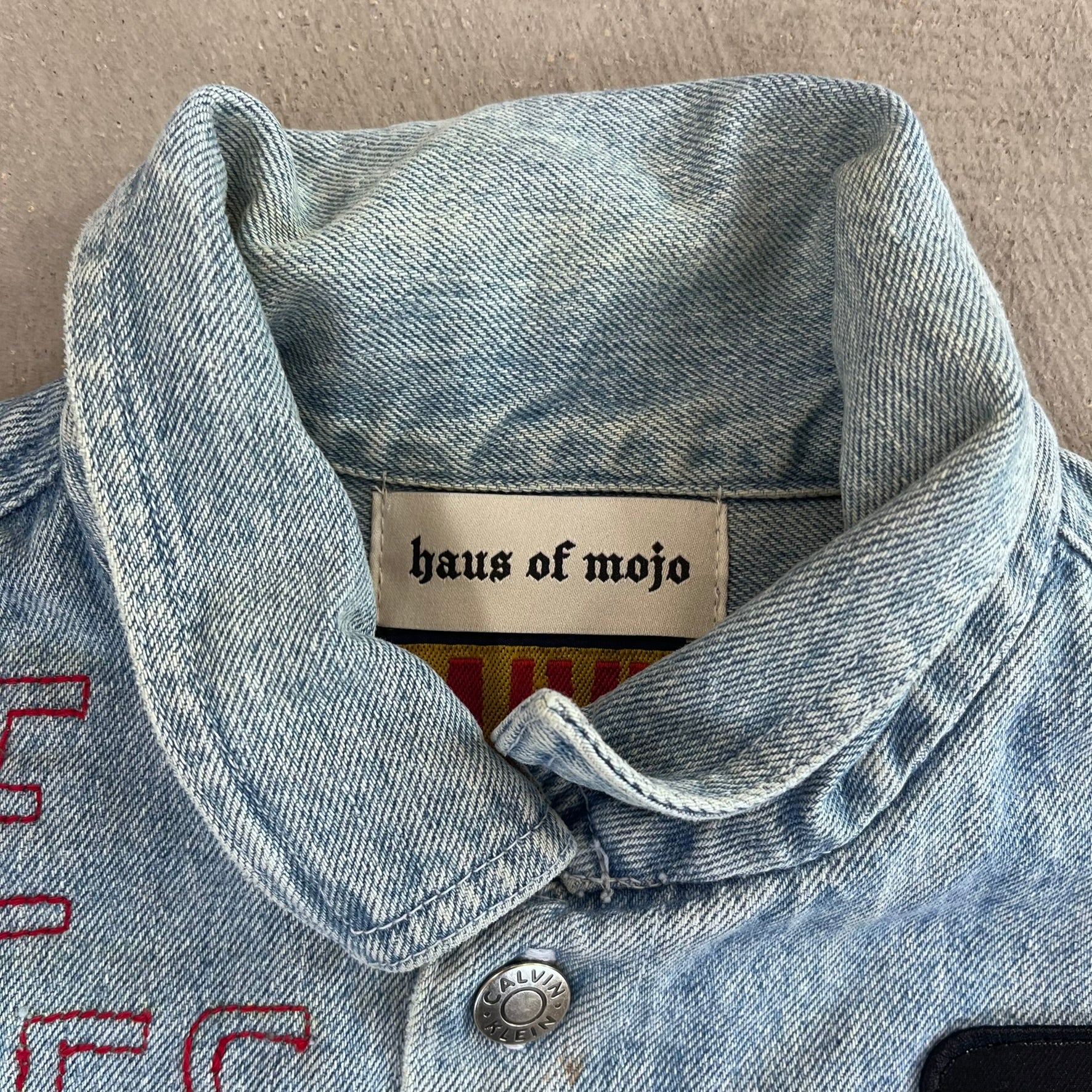F- HOM Beatles Calvin Klein Reworked Custom Denim Jackets