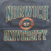 J- Vintage 90s Norwich University Text Graphic Crewneck - 2XL