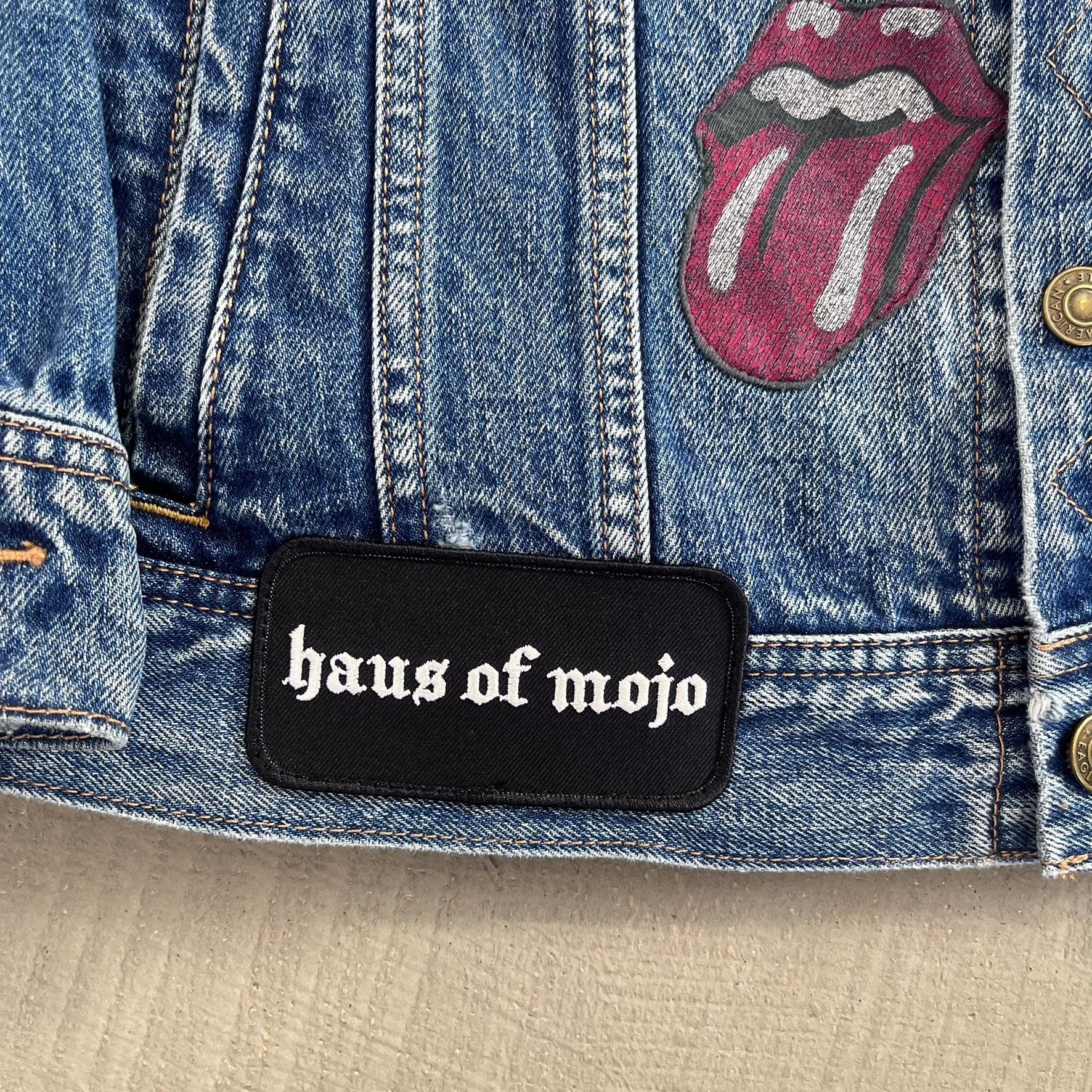 F- HOM Rolling Stones & Kiss Reworked Custom Denim Jackets