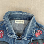 F- HOM Rolling Stones & Kiss Reworked Custom Denim Jackets