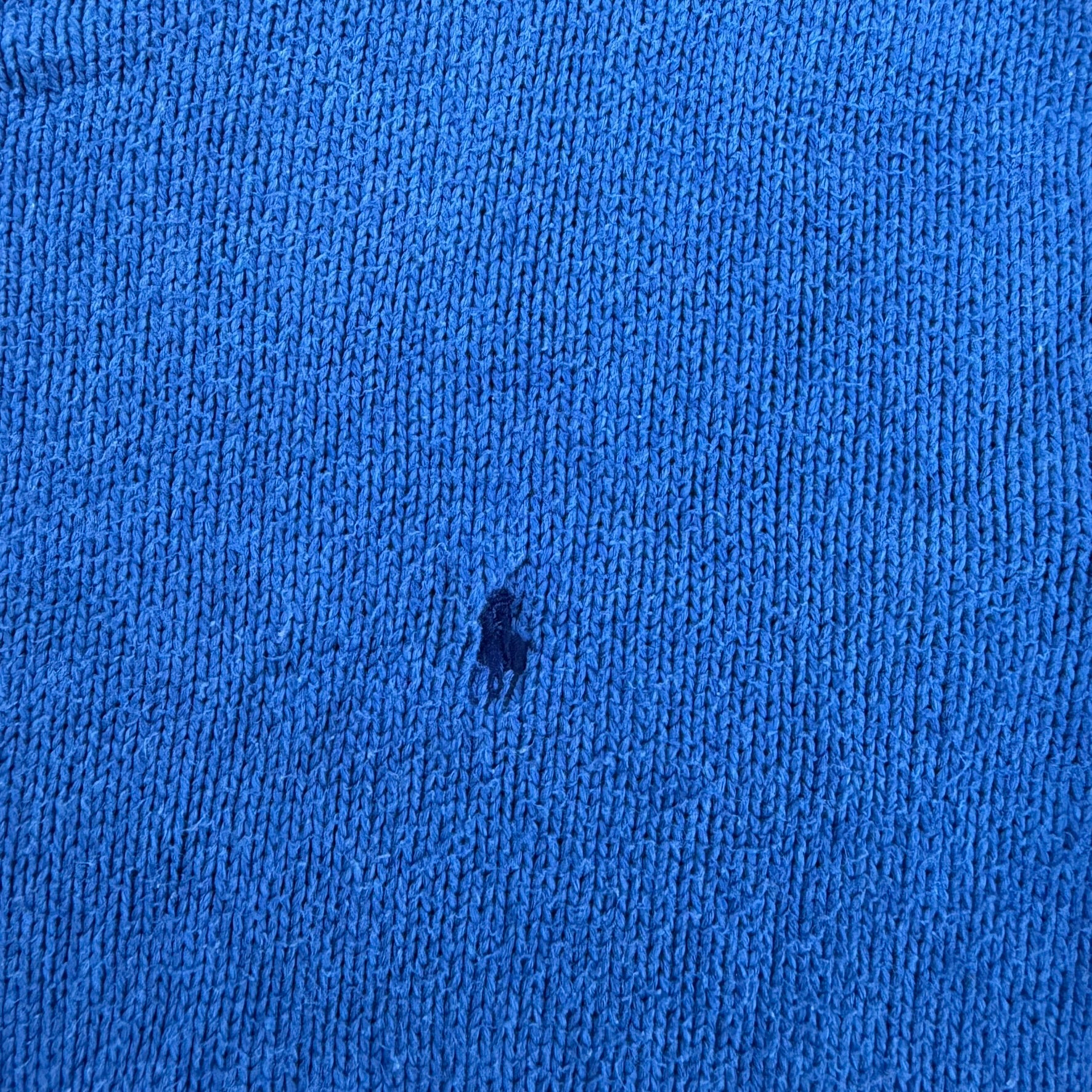 J- Vintage Polo RL Embroidered Logo Blue Knit Sweater - XL