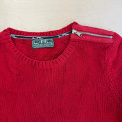 J- Vintage Women's Ralph Lauren L-RL Active Red Knit Sweater - Women's M