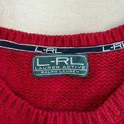 J- Vintage Women's Ralph Lauren L-RL Active Red Knit Sweater - Women's M