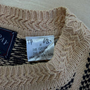 J- Vintage Woods Gray Plaid Like Pattern Knit Sweater - M