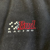 J- Vintage Nascar Bud Racing Starter Embroidered Text & Logo Varsity Jacket - XL