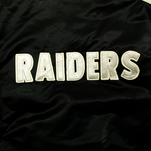 D- Vintage Los Angeles Raiders NFL Starter Satin Bomber Jacket