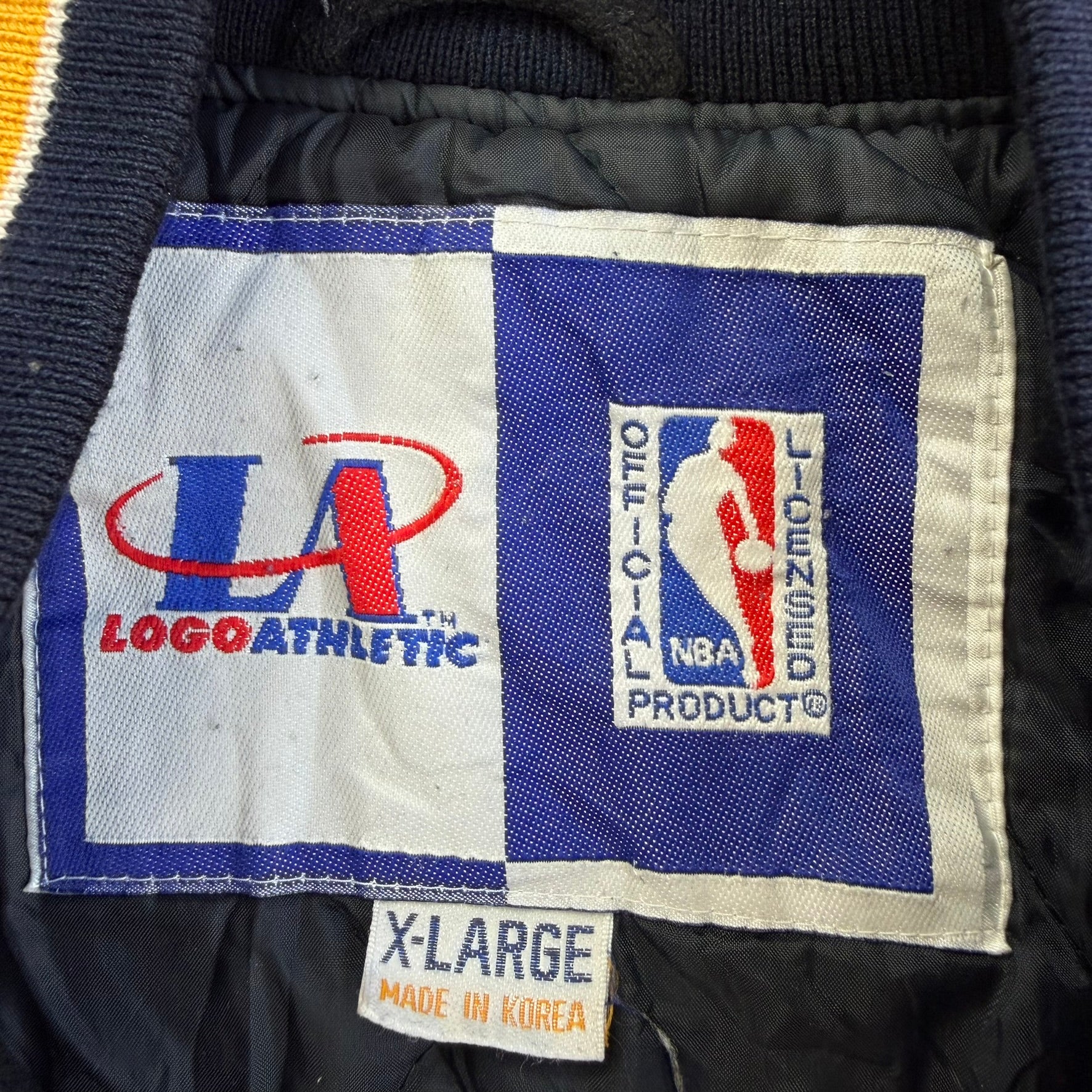 J- Vintage Los Angeles Lakers NBA Logo Athletic Embroidered Logo Varsity Jacket - XL