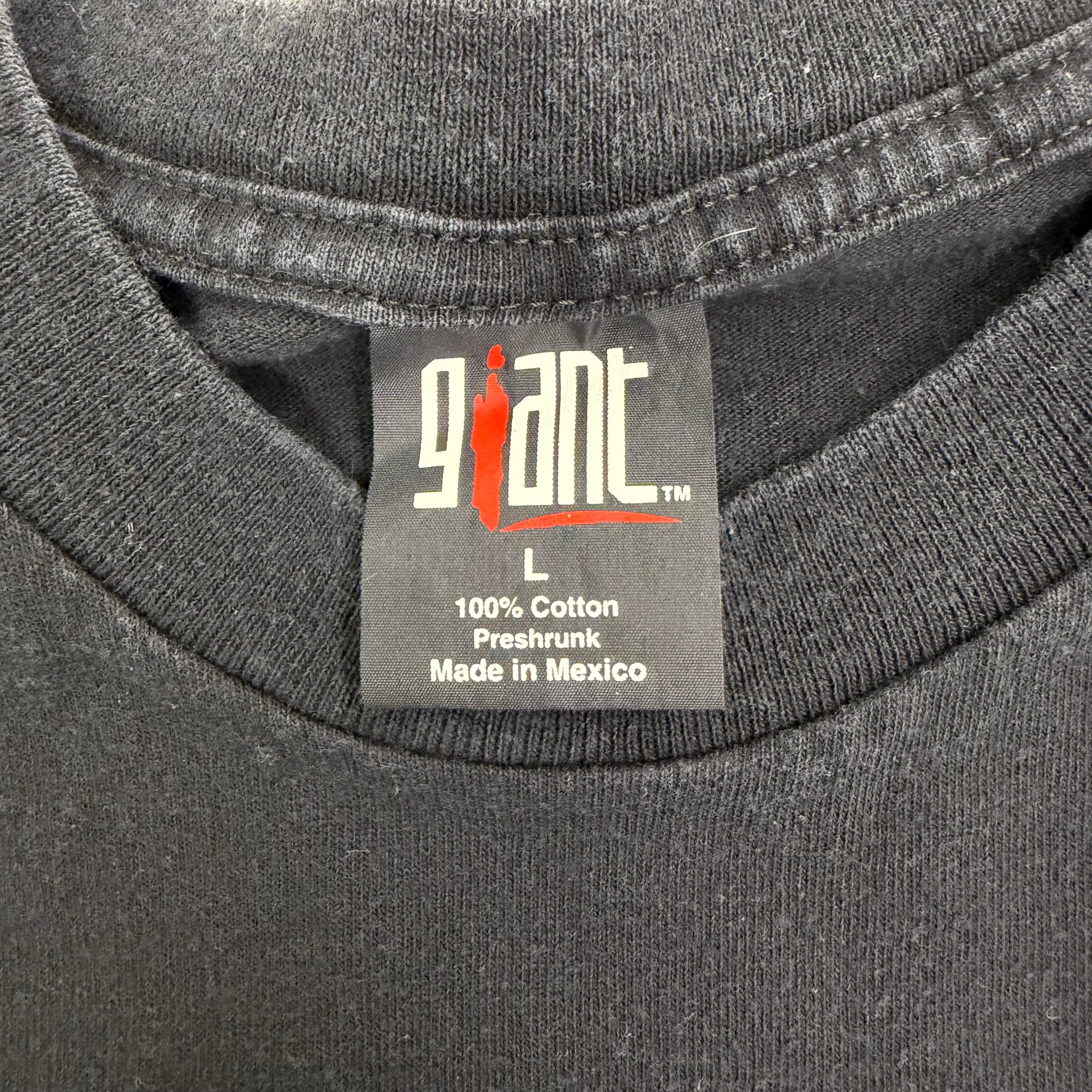 J- Vintage '97 Tool Text & Unborn Graphic Made In Mexico Giant Tag Tee - L