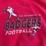 J- Vintage University Of Wisconsin Badgers Football Graphic Crewneck - 2XL