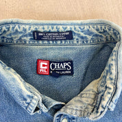 F- Vintage Chaps Ralph Lauren Denim Button Down Shirt