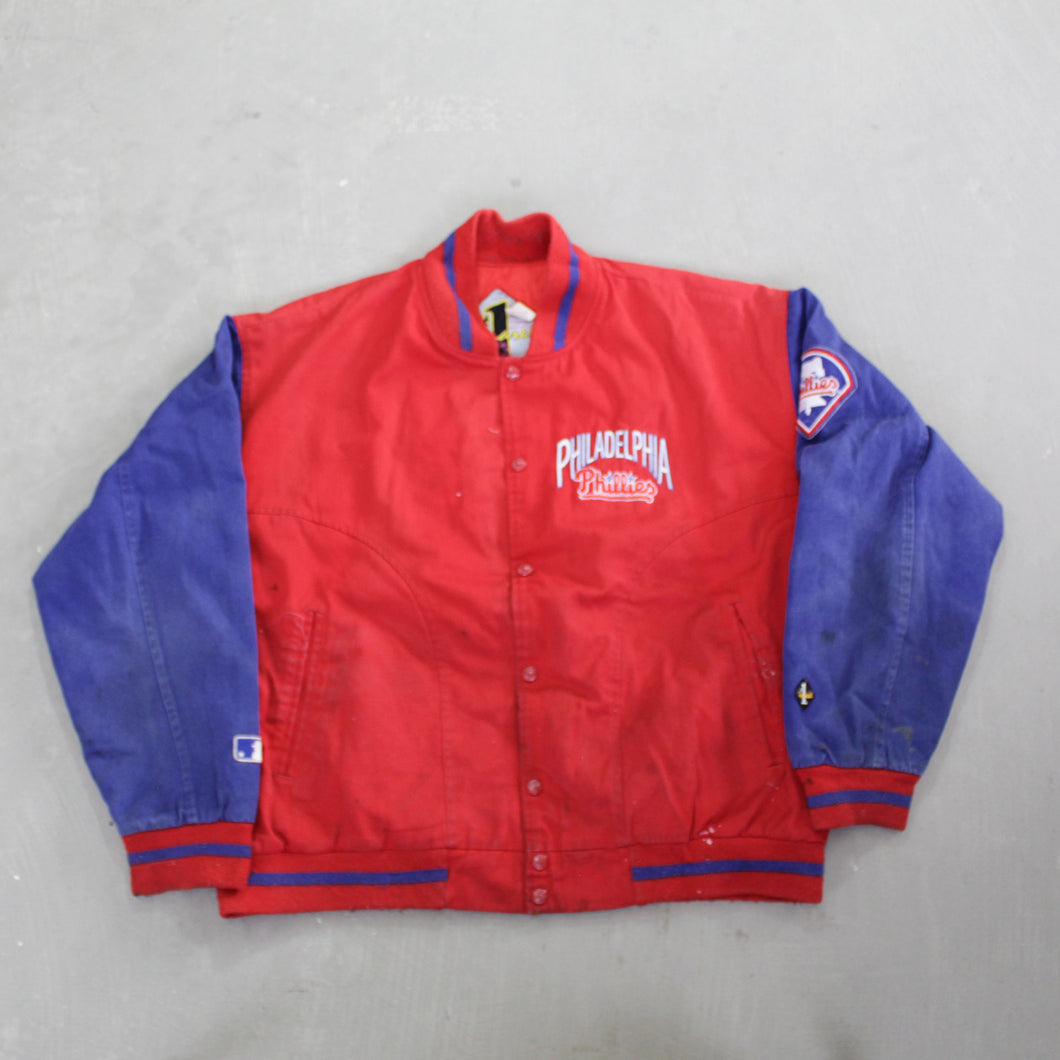 D- Vintage Philadelphia Phillies MLB Bomber Jacket