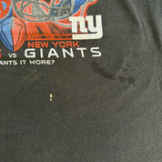 J- Vintage '08 NFL Super Bowl 43 Patriots Vs Giants Reebok Graphic Tee - L