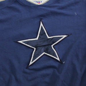 D- Vintage Dallas Cowboys NFL Starter Embroidered Logo Crewneck