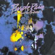 J- Vintage Prince & The Revolution Purple Rain Graphic Purple Acid Wash Tee - XL