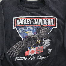 Load image into Gallery viewer, D- Vintage Harley Davidson Canadian Flag Follow No One Crewneck
