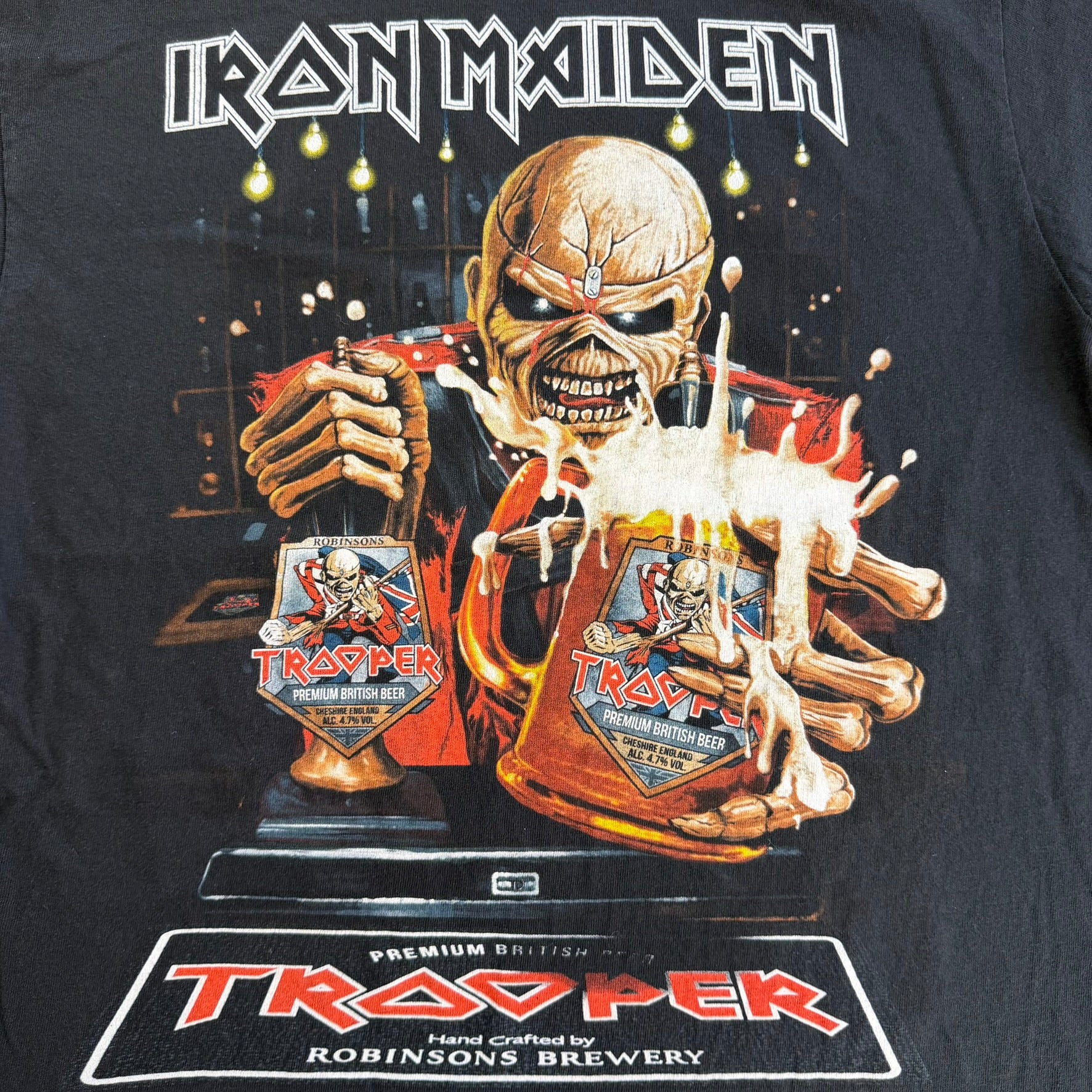J- '17 Iron Maiden Trooper Beer Graphic Logo Tee - L