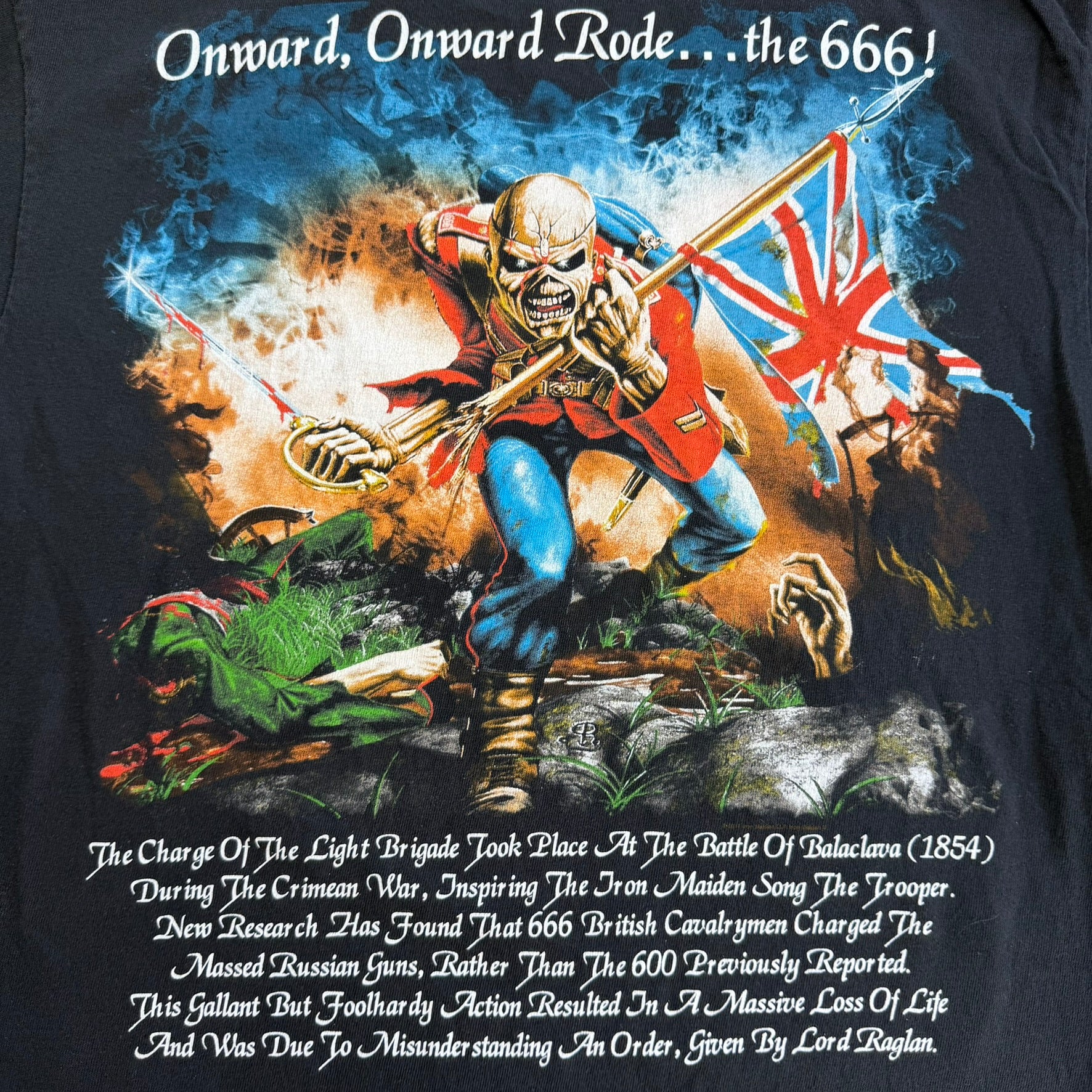 J- '17 Iron Maiden Trooper Beer Graphic Logo Tee - L
