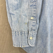 F- Vintage Polo Ralph Lauren Denim Style Button Down Shirt