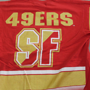 D- Vintage San Francisco 49ers NFL Salem Jumbo Print Logo & Text Tee