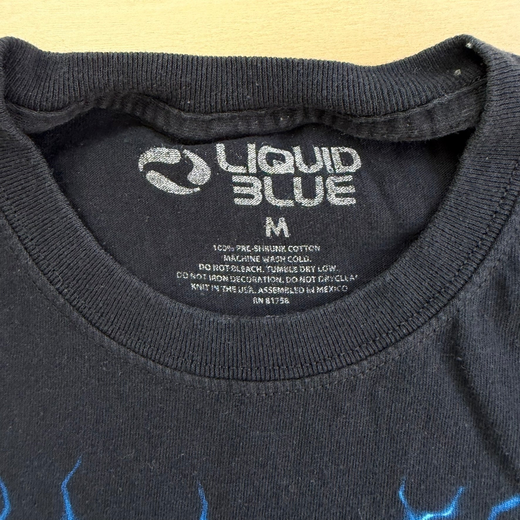J- '18 AC/DC High Voltage Liquid Blue Graphic Tee - M