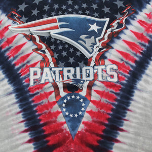 D- Vintage New England Patriots NFL Majestic Tie Dye Tee