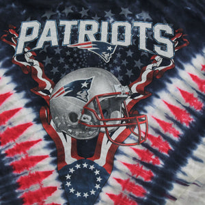 D- Vintage New England Patriots NFL Majestic Tie Dye Tee