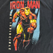 J- Vintage Y2K Marvel Mad Engine Iron Man Text & Graphic Long Sleeve Tee - XL