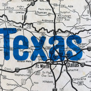 J- Vintage '92 Texas Map All Over Print Graphic Made In USA Single Stitch Tee - L