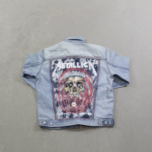 D- HOM Metallica Vertigo GAP Reworked Denim Jacket