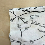 J- Vintage '92 Texas Map All Over Print Graphic Made In USA Single Stitch Tee - L