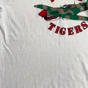 J- Vintage Flying Tigers Squadron Fighter Plane Graphic Made In USA Single Stitch Tee - XL