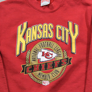 D- Vintage Kansas City Chiefs NFL Nutmeg Logo Crewneck