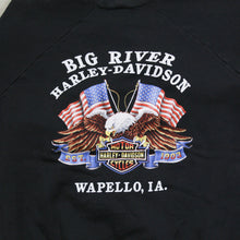 Load image into Gallery viewer, D- Vintage 1990 Harley Davidson 3D Emblem Wapello IA Crewneck
